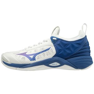 Mizuno Wave Momentum Παπουτσια Βολλευ Γυναικεια - Ασπρα/Μπλε